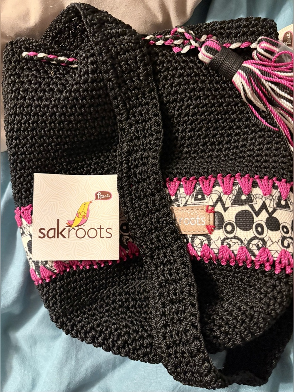 Sakroots Crochet Bucket Crossbody Bag